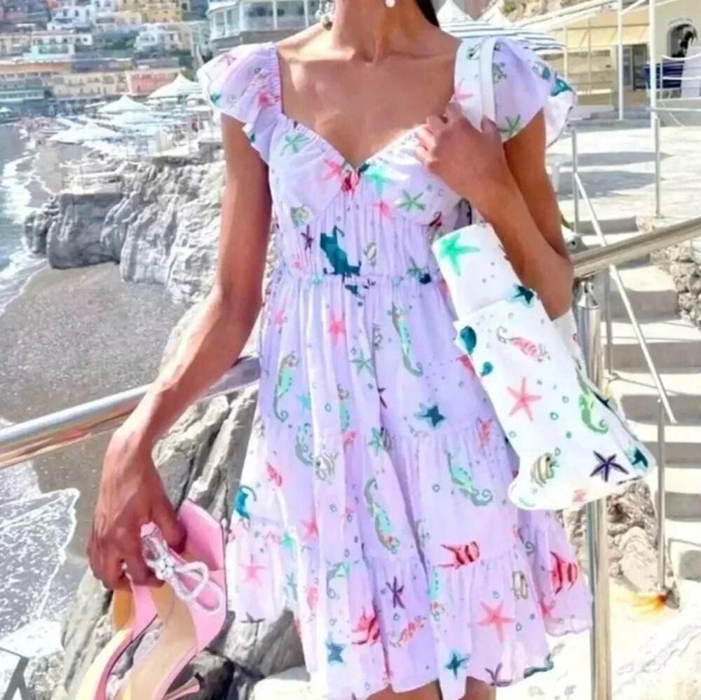 Hill House Home Lucia Dress in Sea Creature small